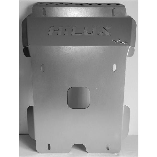 Aluminium off-road vehicle protection skid plate, durable and lightweight for 4x4 vehicles.
