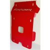 Red Fortuner off-road vehicle number plate holder for enhanced 4x4 protection and rugged look.