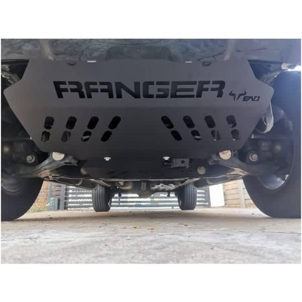 Heavy-duty underbody skid plate for off-road protection at EAD 4X4.