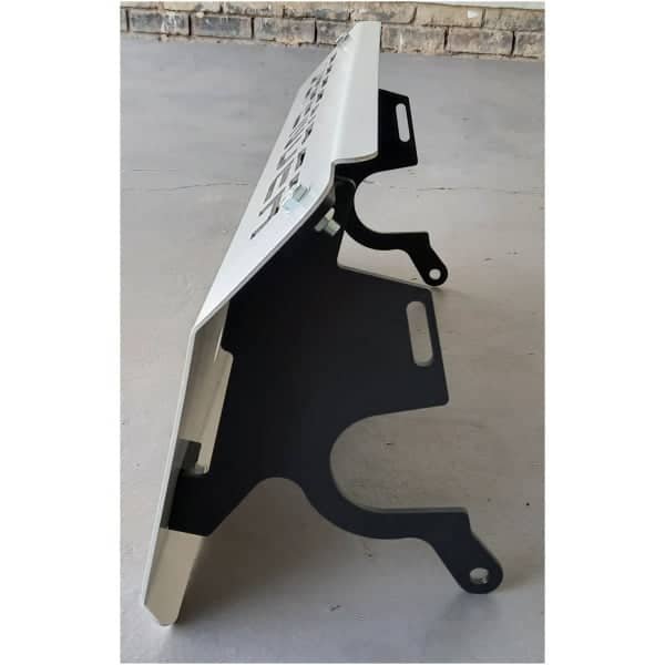 Adjustable vehicle roof rack for off-road adventures, durable black and silver design for 4x4 vehicles.