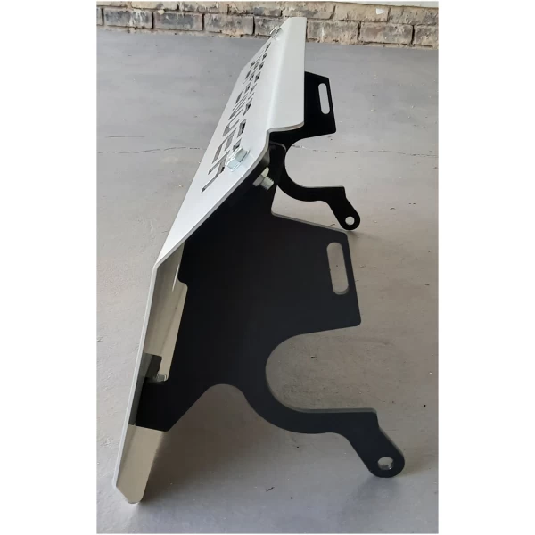 Adjustable vehicle roof rack for off-road adventures, durable black and silver design for 4x4 vehicles.