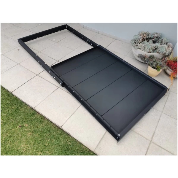 Heavy-duty off-road roof rack for 4x4 vehicles, ideal for adventure gear and cargo transport.