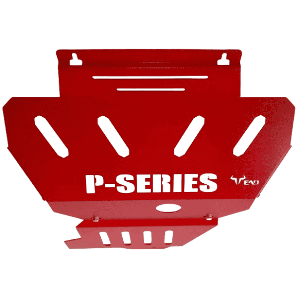 Heavy-duty off-road vehicle bash plate for 4x4 rugged terrain protection.