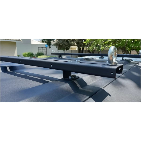 Roof rack installation on off-road vehicle for 4x4 adventures in South Africa.