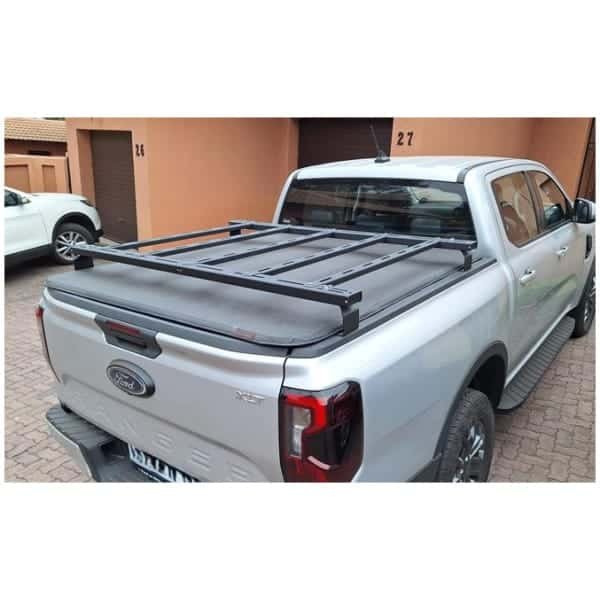 High-performance Ford Ranger with roof rack for off-road adventures in South Africa.